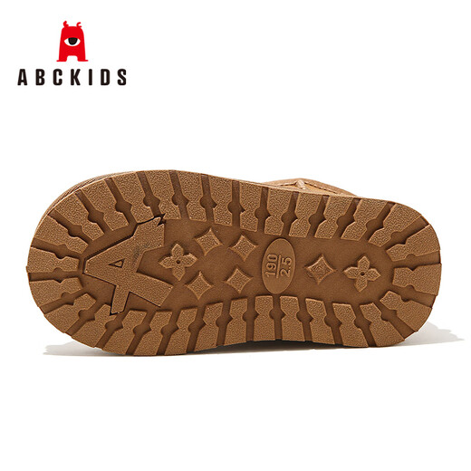
[90% new] ABC KIDS children's shoes for boys and girls snow boots 2024 winter children's cotton shoes plus velvet thickened girls cotton boots 3879PY khaki 37