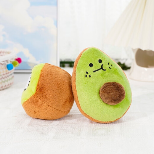 TAOSPEED pet dog plush toy avocado teeth grinding to relieve boredom and stress Teddy Bichon Pomeranian dog peripheral supplies round kiwi