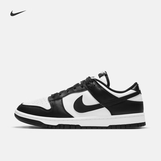 Nike (NIKE) official DUNK LOW men's sneakers retro sling shoes low top panda color matching DD1391 100 white/black/white 42.5