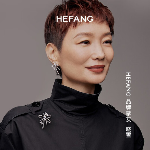 HEFANG He Fang Jewelry Ribbon Chuxue Brooch Silver Pin Light Luxury High-end Birthday Gift for Girlfriend Silver