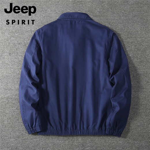 JEEP SPIRIT Autumn and Winter Men's Business Casual Youth Lapel Double Laminate Jacket Jacket Men Outdoor Working Washed Cotton Top Military Green (Cotton) Thick M