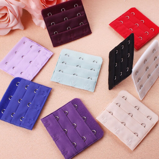 Large three-breasted extended underwear button 1.9 cm adjustable 3-row bra extends women's width 5.5cm back buckle light skin color