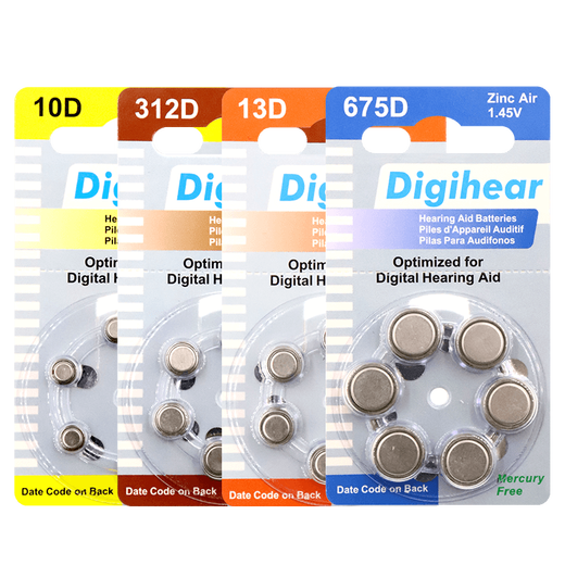 西万博助听器电池D312/D13/D10/D675德国Digihear西门子瑞声达峰力电子 DIGIHEAR D13(一盒60颗) 送干燥套装