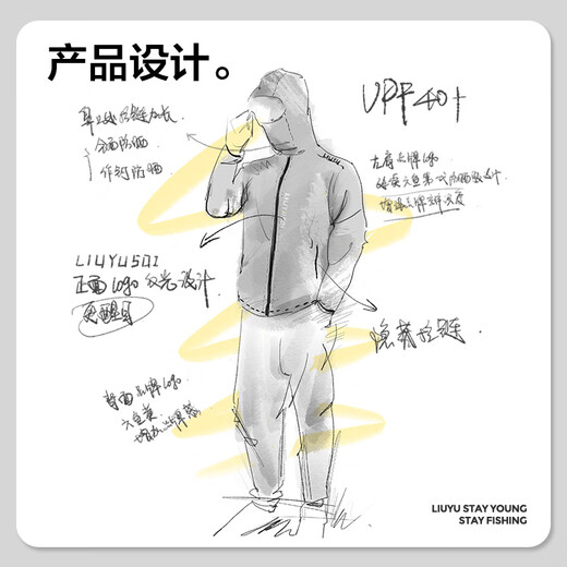 Six fish five zero one ice-sense fishing sun protection clothing 501 breathable sweat-absorbent anti-UV jacket lightweight outdoor long-sleeved quick-drying anti-mosquito clothing S size gray