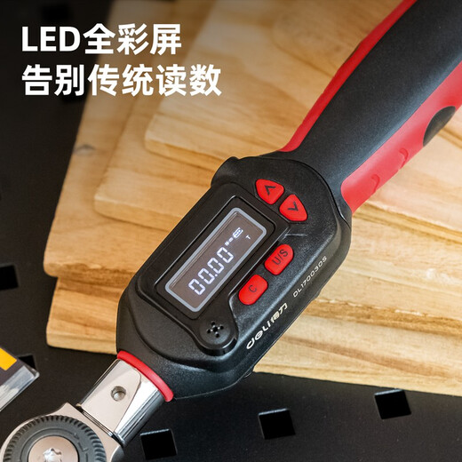 Deli Electronic Digital Display Torque Wrench High Precision Torque Wrench Preset Adjustable Tool Auto Repair Professional Grade 3-30N.m High Precision Torque Wrench DL170030S