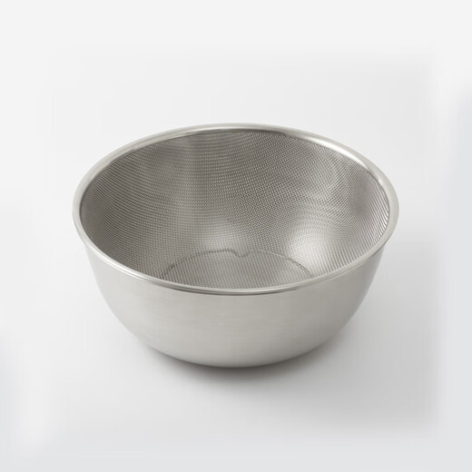 MUJI stainless steel basin tableware household kneading basin vegetable washing basin and basin cooking basin silver XL diameter 28*height 11.5cm