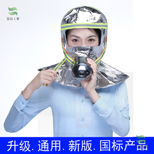 Fire mask, anti-virus and anti-smoke mask, fire scene, fire escape, smoke household filtering self-rescue respirator, placed shawl (universal style) silicone version