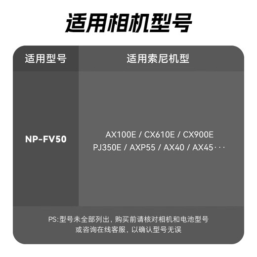 
Fengbiao (FB) Sony handheld DV camera lithium battery suitable for AX700/60/45/30 CX680/610 PJ675 seat charger [700mAh]NP-FV50 (single battery)