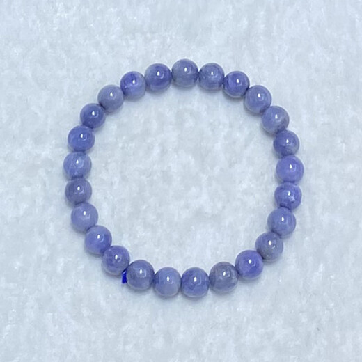 GOR Fat Donglai's same style tanzanite bracelet, natural women's single circle, fashionable, fresh and versatile crystal bracelet jewelry 1#/6.3~6.5MM/round beads/single circle