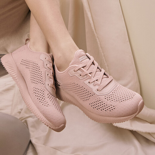 Женская обувь Skechers, лето 2025, новые сетчатые туфли на мягкой подошве, легкая дышащая спортивная обувь, амортизирующая повседневная обувь, обувь для пожилых мам, LTPK, светло-розовый 37 / см. Обычный размер около 37-37,5.