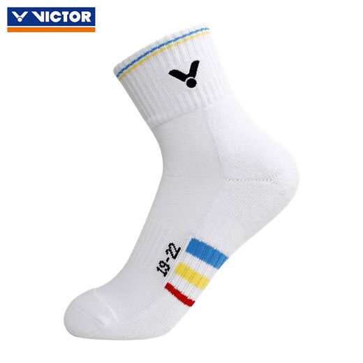 Victor (Victor) Victory Children's Badminton Socken Teen verdickte Handtuch Basis Sportsocken Schweiß absorbierende Verschleiß-resistentes nicht glattes atmungsaktives SK021 [Middle Tube] SK021/E Gelb All Size