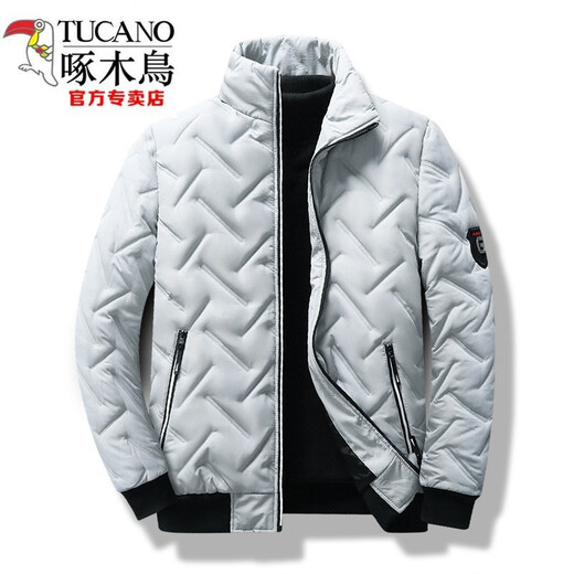 Woodpecker (TUCANO) Autumn and Winter Cotton Jacket Men's 2026 Brand Cotton Stand Collar Men's Lightweight Warm Top Black 519 XL