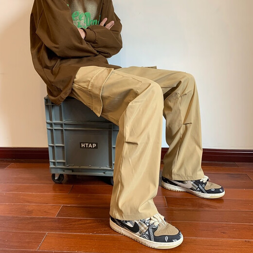 Shannu functional pants men's autumn and winter velvet thickening assault workwear loose casual sports outdoor mountaineering paratrooper trousers K513 black (regular) XL (recommended 125-145Jin Jin equals 0.5 kg)