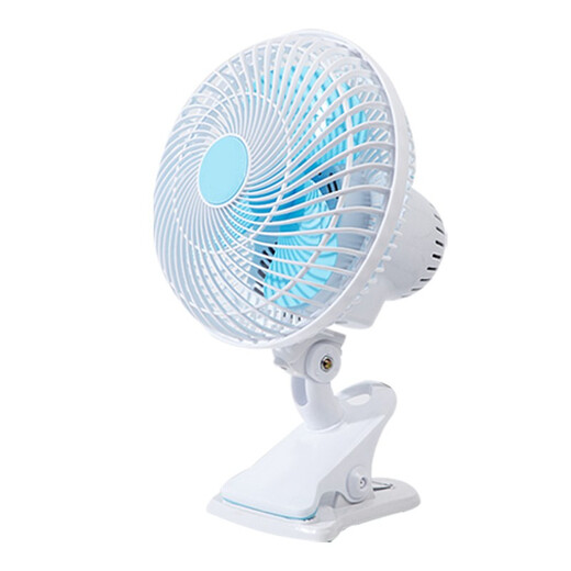 Shui Yueming Plug-in Small Clamp Electric Fan Powerful College Student Dormitory Bedside Wall-Mounted Office Desktop Small Fan Desk Fan Quiet Bass Home Desktop Clamp Fan Office Blue Steel Mesh + 3m Timing Remote Control Cord (Total Length 4.3 Meters) Standable, Hangable, Clampable Multifunctional Shaking Head Fan
