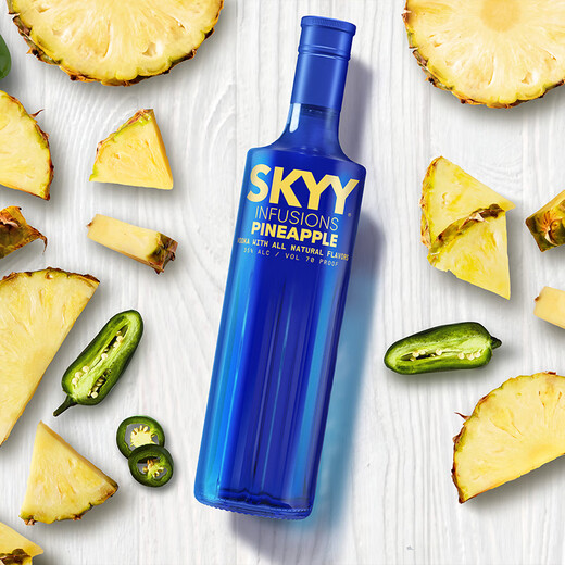 深蓝SKYY 伏特加 VODKA进口原瓶进口洋酒调酒 750ML  菠萝味
