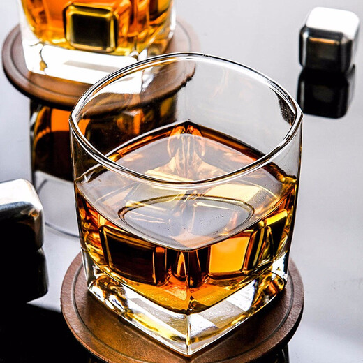Luminarc glass whiskey cup square cup bar KTV wine cup beer cup home tea cup single 200ML