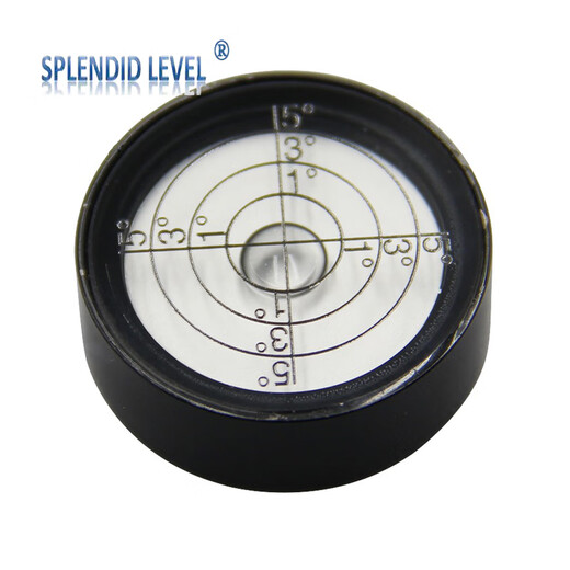 Metal universal level bubble high-precision level bead level with strong magnetic level ruler round level multi-type 60*12mm silver shell 6 points blue water