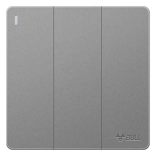 公牛（BULL）开关插座 G12系列 三位双控开关86型暗装大面板G12K312 星空灰