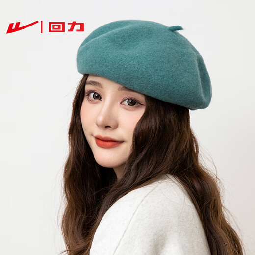Pull back women's wool beret autumn and winter versatile solid color warm painter's octagonal hat student hat