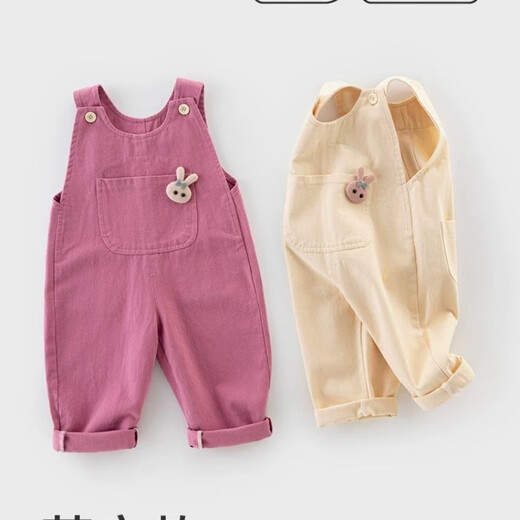 Gesufan Girls Overalls für Frühling und Herbst 1-2-3 Jahre alte Baby Mode Overall Hosen Babyhosen Herbst Kleidung Pink 90 cm Öffnen offenbar