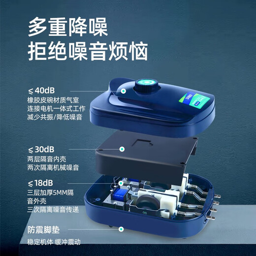 Tidal fish tank oxygen pump oxygen pump bass fish farming oxygen pump oxygen generator household small oxygen pump aquarium filter SB-948 four holes 8w + gas plate package