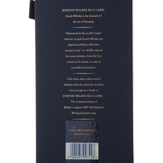 尊尼获加（JOHNNIE WALKER）JOHNNIE WALKER 尊尼获加蓝牌蓝方威士忌洋酒礼盒装消逝的酒厂 尊尼获加蓝牌蓝方750mL