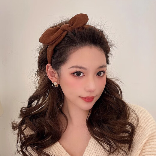 Xiangwan headband, cute and elegant bow headband, versatile headwear for women, crushed hair headband, hairpin, face wash headband for going out