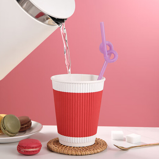 Meliya disposable straws, individually packaged seal outer packaging, flexible food-grade juice drink hose, individually packaged, artistic straws - 50 pieces