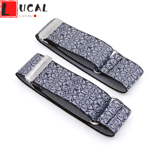 LUCALY shirt sleeve cuffs fabric sleeve cuffs shirt sleeve cuffs bartender arm cuffs armbands sleeves for men and women sleeve bundles suit cufflinks soothing Shen Wei navy blue white dots