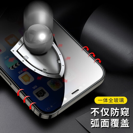 Ficos is suitable for Apple 12/12Pro anti-peeping tempered film iphone12/12pro anti-peeping and anti-blue light mobile phone 12/12pro [full screen anti-peeping and not dazzling] *2 pieces