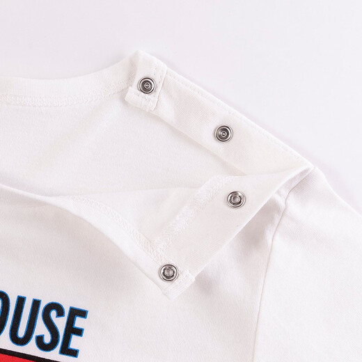Disney children's short-sleeved T-shirt Disney baby round neck top Boy white Mickey 212S1502 7 years old/height 140cm