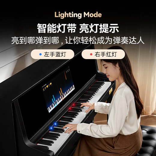 TERENCE PIANO智慧钢琴立式88键重锤电钢琴智能自动挡弹唱自学电子钢琴新手入门 特伦斯Ai钢琴+终身会员