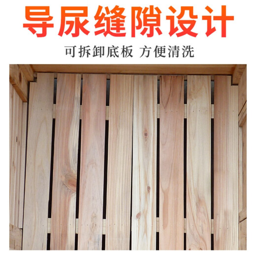 Wang Taiyi small, medium and large dog kennel outdoor dog house outdoor rainproof house solid wood dog kennel to keep warm in winter without doors or windows + sun visor S-small [suitable for cats, Chihuahuas and rabbits]