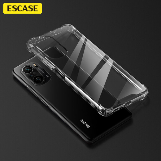 ESCASE Redmi K40/40pro mobile phone case Xiaomi RedmiK40pro + protective cover airbag double material anti-fall and anti-yellowing German imported Bayer high transparency