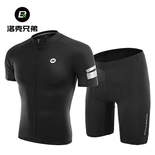 洛克兄弟（ROCKBROS）夏季骑行服套装短袖短裤男女山地公路自行车衣服单车装备 达伦骑行上衣-白色 L