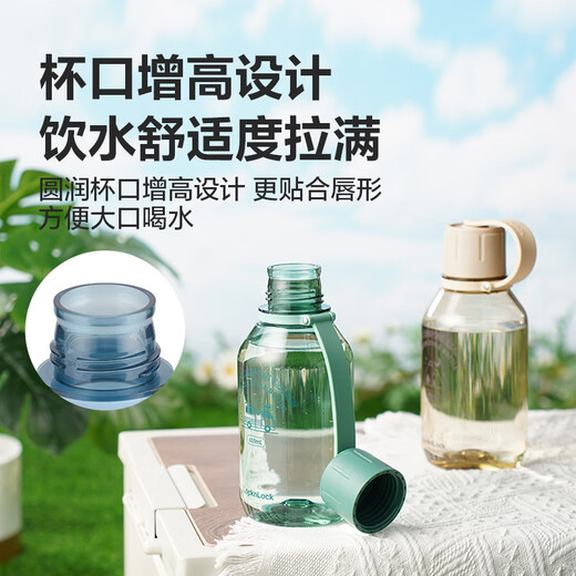 乐扣乐扣（LOCK&LOCK）夏季tritan塑料杯运动水杯大容量水壶学生男女士健身水壶 灰色ABF690GRY- 1L