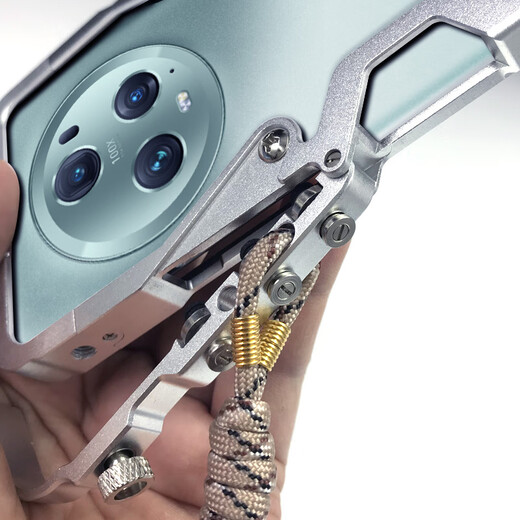 龙岂 realme真我GT2Pro手机壳防摔全包真我GTneo5se保护套全金属边框定制外壳gt5Pro散热RMX3888铁壳男 真我GT5 Pro 机械臂边框：黑色