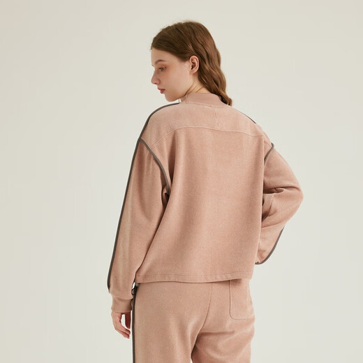 乐卡克（Le coq sportif）法国公鸡女冬季运动休闲长袖上衣套衫卫衣CB-16822 蜜糖棕 S