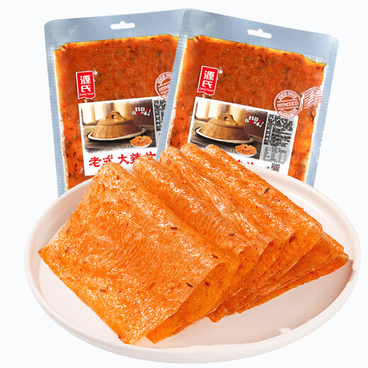 
Weilong spicy strips casual snacks big spicy slices small gluten Indian flying cake stinky dried children childhood gift pack 1480g about 60 packs