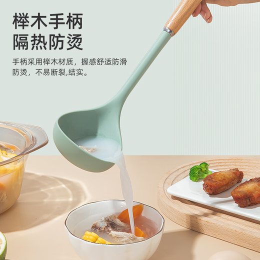 KOBACH silicone spatula protects the pot, does not damage the pot, stir-fries, non-stick pans, frying pans, special spatula and spoon combination, silicone spatula, blue