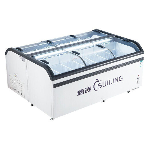 Suiling (SUILING) horizontal commercial large-capacity glass door display cabinet freezer ice cream cabinet refrigerated freezer supermarket combination cabinet SD/SC-768[2000*765*835mm]