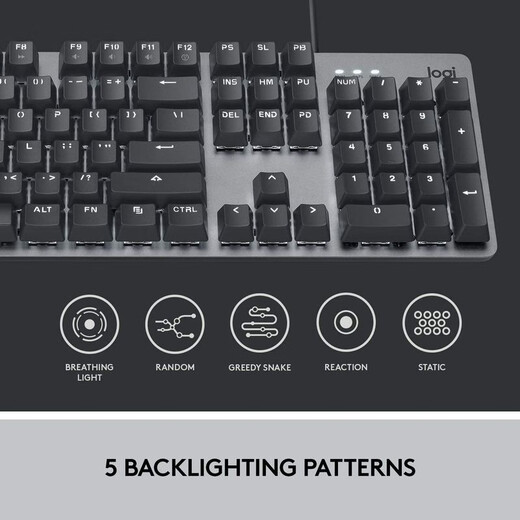 Logitech K845 Проводная светящаяся механическая клавиатура + M510 Беспроводная компьютерная бизнес -офис Daily Black Black