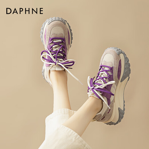Daphne thick-soled dad shoes for women 2025 new autumn platform shoes season mesh increased versatile casual sports shoes for women