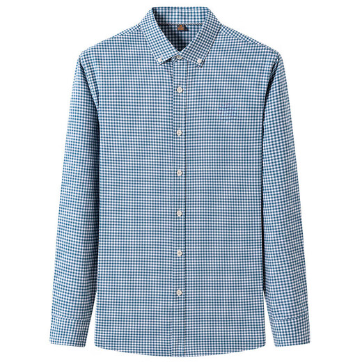 Tommy Kelly, the United States Tommy Tommy official flagship long-sleeved shirt men's business casual houndstooth pure cotton free ironing shirt G681 gray grid 40 recommended weight 120-140 Jin [Jin equals 0.5 kg]
