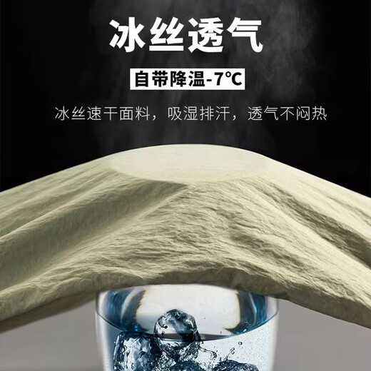 Jeanswest Eisseidenhose Herren Sommer Neue dünne Freizeithose Herren lockere und vielseitige trendige Marke Haremsbein-Herrenhose YM880 Militärgrün L