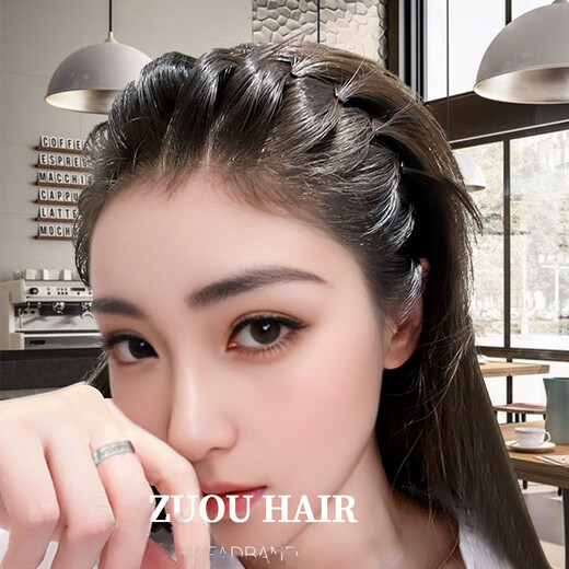 Zuoou travel big wave hairband black metal non-slip non-slip headband for washing face and face special bangs hairpin headband export big wave