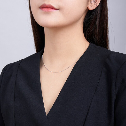 Saturday Fortune (ZLF) PT950 platinum necklace women's snake bone chain fashionable versatile plain chain 3.01g 40cm