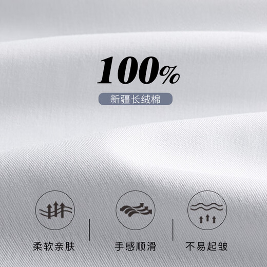 Shanshan [DP Free Ironing] 80 Coton Pure Coton à manches longues pour hommes Casual Stripes décontractées