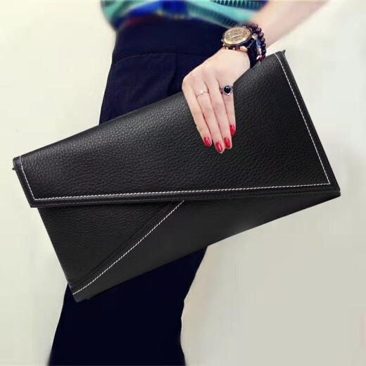 Sephren European и American Fashion Fashion Light Swite Cowhide Clutch Женщины повседневные темпераментные пакеты для подмышки, 2024 Новая мягкая мешок для кожи черная