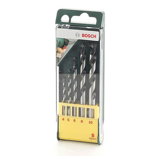 Bosch (BOSCH) masonry drill bit, straight handle concrete impact drill bit, 5 concrete drill bits 4/5/6/8/10mm